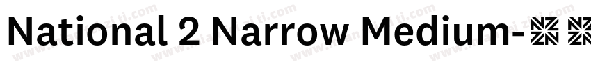 National 2 Narrow Medium字体转换